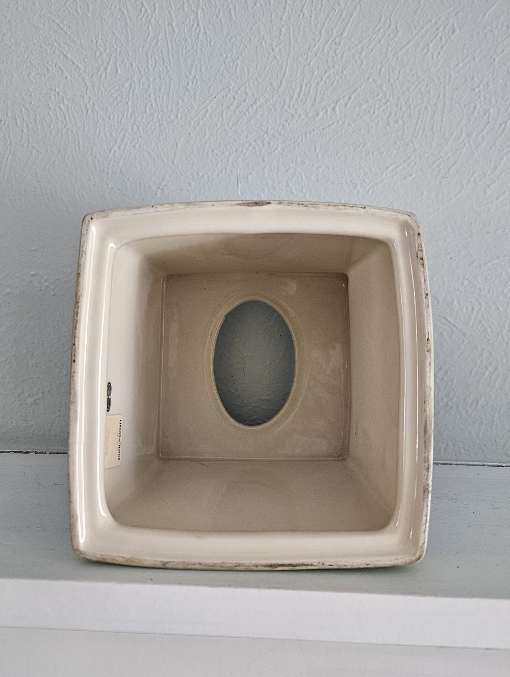 Vintage Springs Global Hand Painted Glazed Ceramic Decorative Tissue Box Cover - Picture 11 of 12
